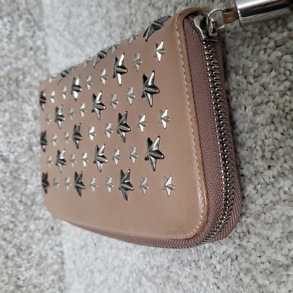 Jimmy Choo ballet pink and silver gunmetal zip wallet Authentic - Picture 6 of 10